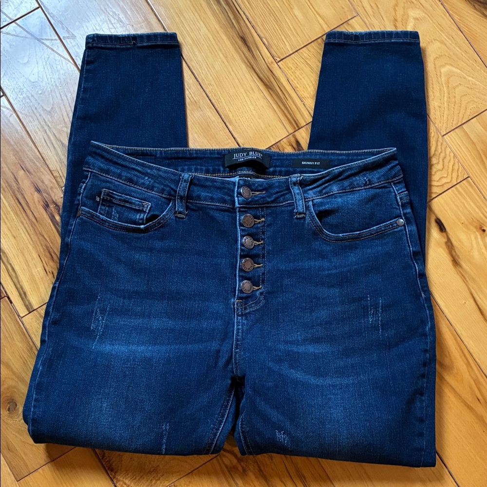 Judy Blue High-Rise Button-Fly Skinny Jeans Size 30